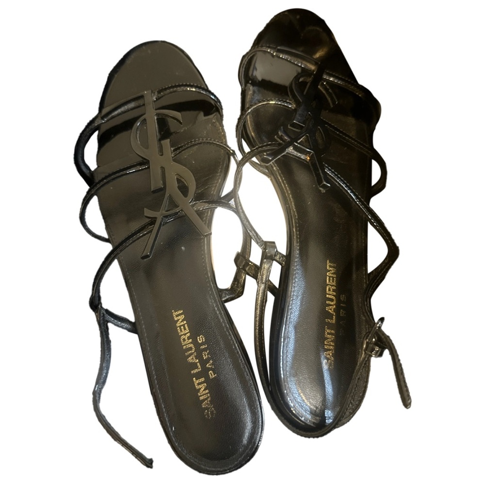 Saint Laurent Black Strappy Sandals for Summer Style